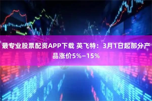 最专业股票配资APP下载 英飞特：3月1日起部分产品涨价5%—15%
